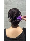 夏祭りに向けてカラーとヘアセット！