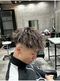 短髪メッシュツイスパパーマ/メンズ/刈り上げ/眉毛/ツイスト