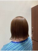 結べるボブ＊レイヤーボブ＊外ハネ＊アプリコットオレンジ