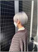 丸みショート×パープルホワイト