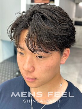 メンズフィール 心斎橋(MEN'S FEEL) フェザーパーマ スパイキーショート サーフカール 心斎橋