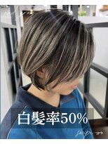 アンドグレイ 東京町屋店(and gray.)&nbsp;白髪率50％対応 立体感ハイライト白髪ぼかし！