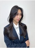 着物ヘア/大人ガーリー/ダークアッシュ/似合わせカット/心斎橋