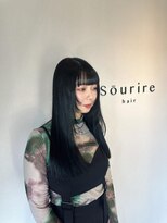スーリール 西大分店(Sourire) 艶髪ストレートプレミアム ブルーブラック
