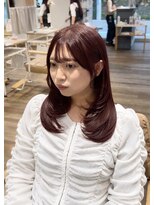 ジャガラ 千葉駅北口店(JAGARA)&nbsp;ボルドー艶カラー×ふんわりミディアムレイヤー