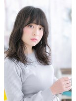 ミック ヘアアンドメイク アップ 駒込店(miq Hair&Make up) 大人かわいい寒色系カラーくせ毛風カーリーロング