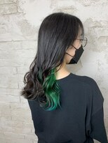 プライズ アイリス 池袋東口店(prize Iris)&nbsp;インナーカラーグリーン10代20代11000円