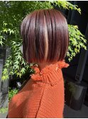 ボブ×インナーカラー