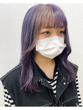 シーラス(cirrus) 【cirrus】ブロックカラー×ラベンダーグレージュ20代/30代