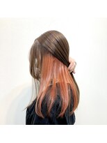 メロウ 【ツヤ髪】インナーカラーが美しいオレンジブラウン