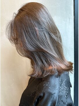 ブラン 梅田(Blanc) 【Blanc】フレンチセピアアッシュ＿顔まわりレイヤー＿ボブ