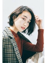 クロワ(croix)&nbsp;【croix】切りっぱなしボブ　セミウェットウェーブ