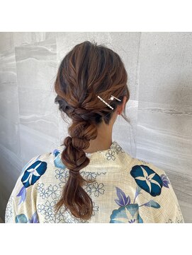サロン Salon アイ アート 浴衣ヘアセット 編みおろし