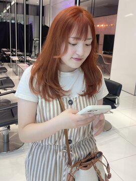 キーン 吉祥寺店(keen) 《keen×KANEKO》レイヤーカット×オレンジカラー