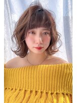 エフ コレクション 摂津店(F collection)&nbsp;【F-collection】強めウェーブ*グレージュ前髪パーマ