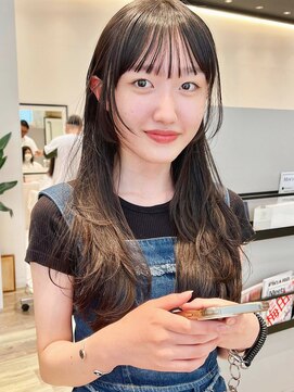 ケーツー あべのキューズモ-ル店(K-two) 顔周りレイヤーカット*ハイレイヤー*ロングレイヤー*ベージュ