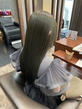 ヘアーアンドスパ フェリーチェ ミチ 野田屋町店(HAIR&SPA felice MICHI) 【feliceMICHI 豊田希美】オリーブベージュ