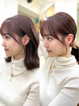 ミラリー トウキョウ(Mirareee Tokyo) 20代30代40代◎前髪パーマグレーベージュレイヤーロング黒髪