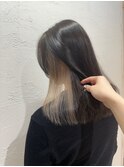 イヤリングカラー×ベージュカラーダブルカラー成増