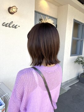 ウルヘアー(ULU hair) 大人のシンプル切りっぱなしミディアム☆顔まわりレイヤー
