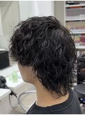 ウルフ×波巻きパーマ