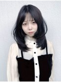 韓国式ウルフカッレイヤー/ハッシュカット/ロングレイヤー/暗髪