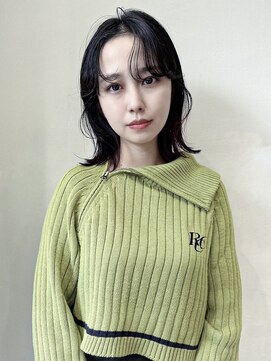 イル(ill) グラデーション　レッドカラー　デザインカラー　ブリーチ