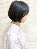 【morio札幌】札幌ショート　大人かわいい黒髪丸みショートボブ