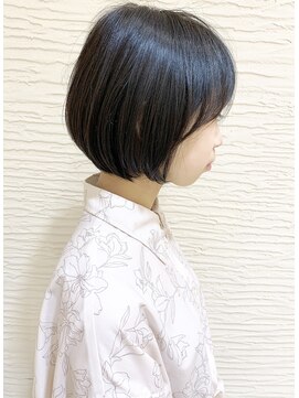 モリオ フロム ロンドン サッポロファクトリー店(morio FROM LONDON) 【morio札幌】札幌ショート　大人かわいい黒髪丸みショートボブ