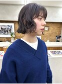 ボブパーマ　ニュアンスパーマ　パーマスタイル　くせ毛風パーマ