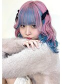 light pink × light blue