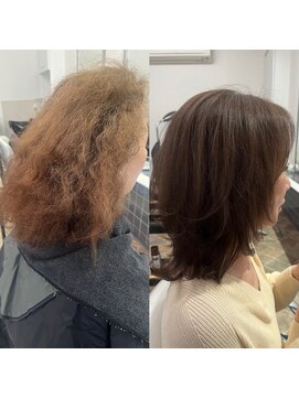 フリーダム(FREE-DOM) パーマ風、内巻き、外ハネ スリースタイルミディアム