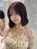 ロンドルピナス 小倉(Lond Lupinus) 顔型別ヘアスタイル特集 /チェリーブラウン /ミニウルフ