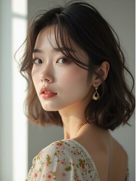 モードケイズ 調布店(MODE K's) レイヤーボブ_顔周り韓国ヘア透明感ブリーチなしダブルカラー