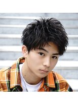 ゴート(GOATO) アップバングショート 黒髪 束感 鹿児島メンズ