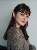 着物ヘア/大人ガーリー/ダークアッシュ/似合わせカット/人形町