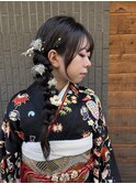 サイド編みおろしアレンジ