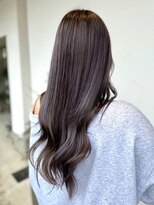 ナチュラル ヘアーデザイニング(Natural hair designing)&nbsp;ラベンダーグレージュ/リッチウェーブロングヘア/韓国風ヘア