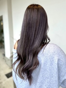 ナチュラル ヘアーデザイニング(Natural hair designing) ラベンダーグレージュ/リッチウェーブロングヘア/韓国風ヘア