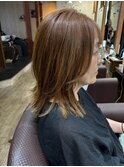 【レイヤーカット】小顔見せミディ。軽やか質感で朝ラク決まる旬