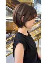 オーガル 栄店(ORGAR) 大人可愛い丸みショートボブ|小顔見せ・耳かけ