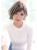 【EIGHT 真嘉比】外ハネ×ショートバング×ミルクティーカラー 1