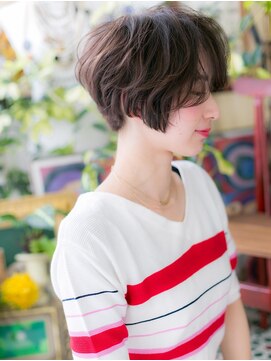 カバーヘア ブリス 戸田公園西口店(COVER HAIR bliss) ★黒髪風アシンメトリーでモードな小顔エッジショート★5