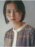 くびれヘア顔周り韓国レイヤーカット黒髪ショートミディアム/柏