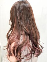 ミシェリー(misherry)&nbsp;小顔20代30代インナーカラーラベンダーカラーロングイメチェン