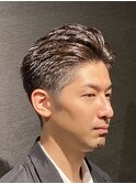 ビジネスフォーマル かき上げオールバック ナチュラルブラック