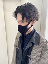 ヘアーデザイン シュシュ(hair design Chou Chou by Yone)&nbsp;センターパート×ツイストスパイラルパーマ&メンズカット
