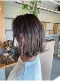 外ハネハイライトボブ
