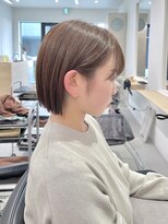 グラフ 蔵前(GRAFF) ミルクティーアッシュ前下がり切りっぱなしボブ【蔵前】