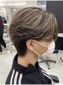 NEXT静岡NEO櫻田】刈り上げセンターパート ハイライトメッシュ